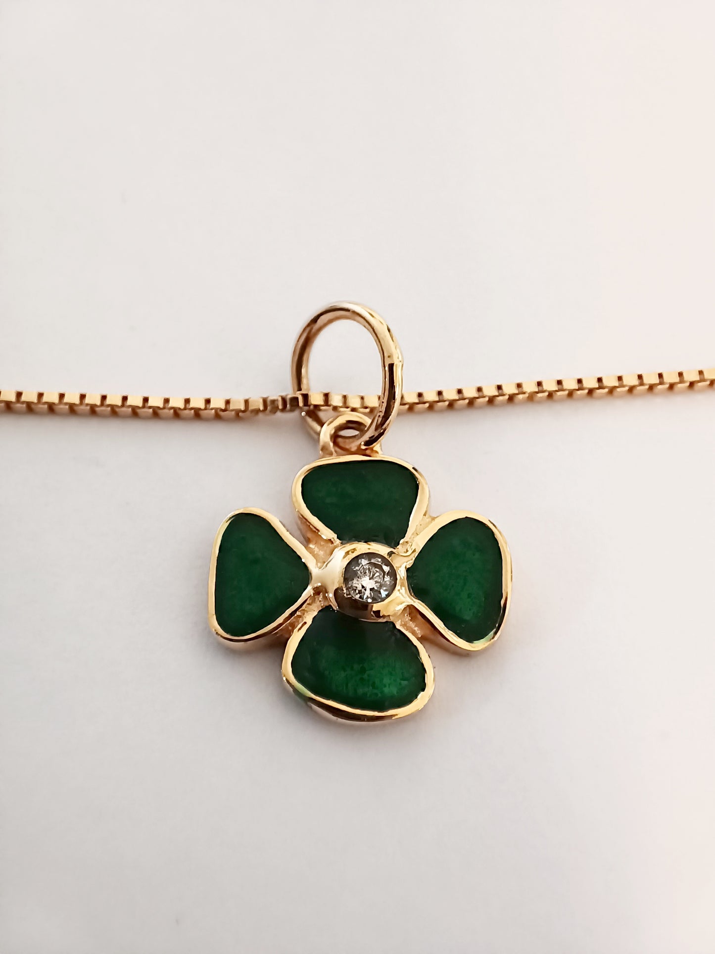 CHARM pendant - CLOVER (GREEN) 